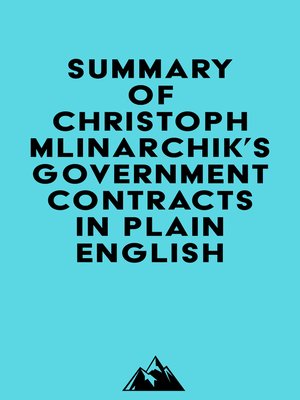 cover image of Summary of Christoph Mlinarchik's Government Contracts in Plain English